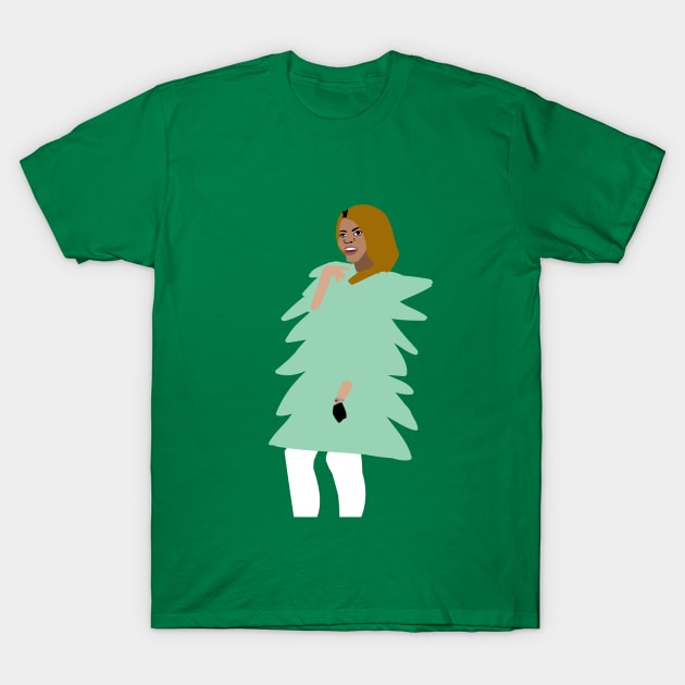Mary Cosby Christmas Tree Dress T-Shirt by SomethingArtsyFartsy